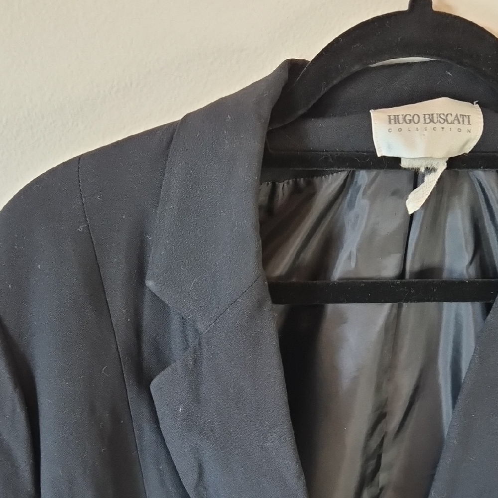 Hugo Buscati | Vintage Classic Black Blazer Sz 12 - Picture 1 of 5